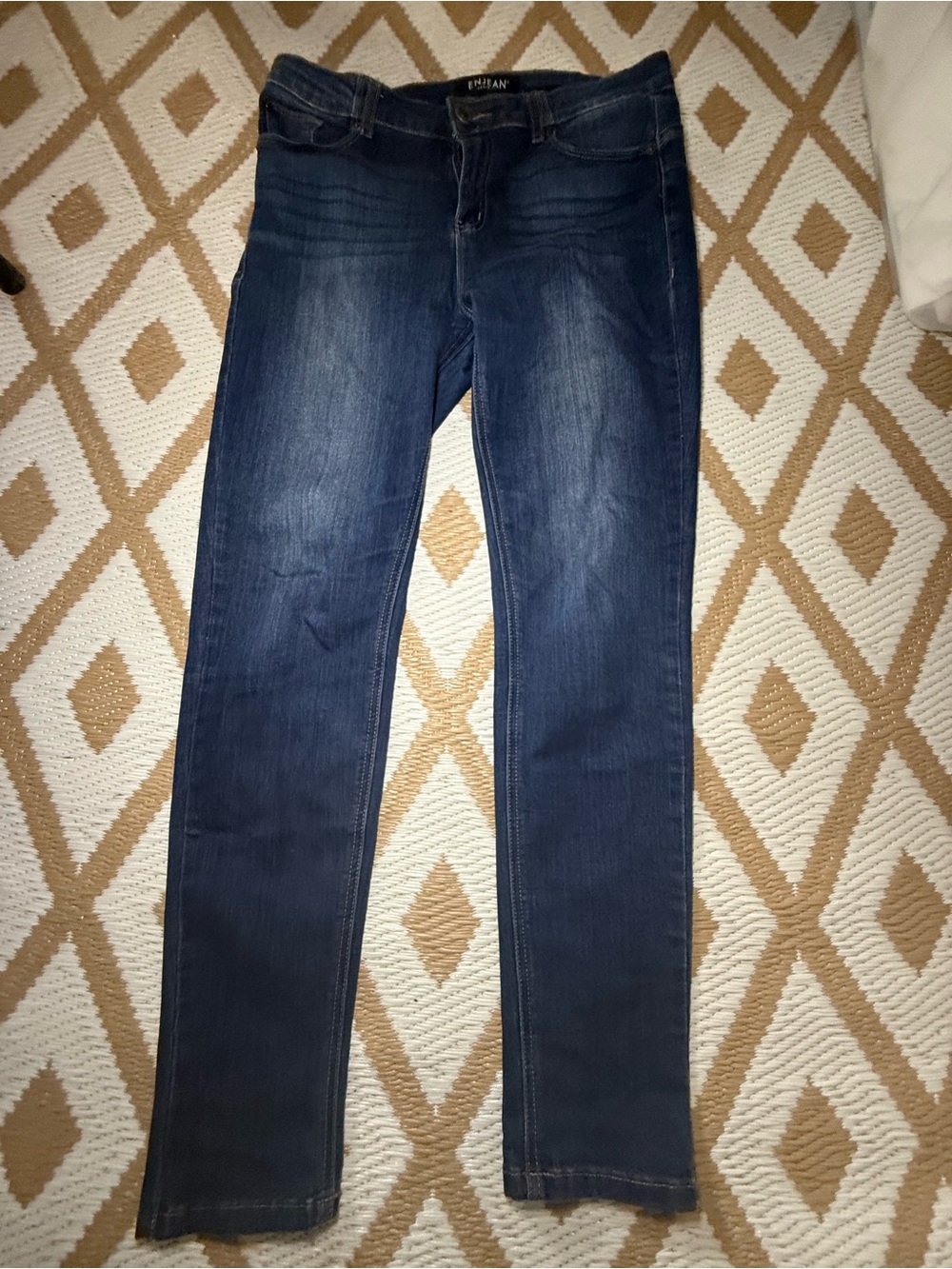Women’s Skinny Jeans — Dark Blue Stretch Denim